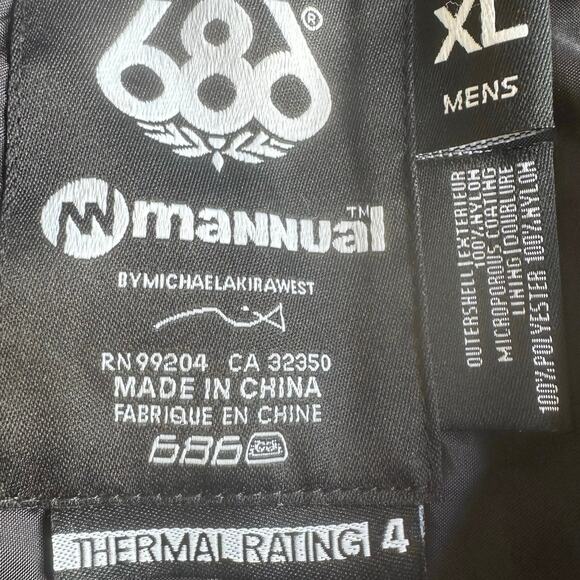 Mannual 686 Black Snowboard Pants Sz. XL - Picture 7 of 9